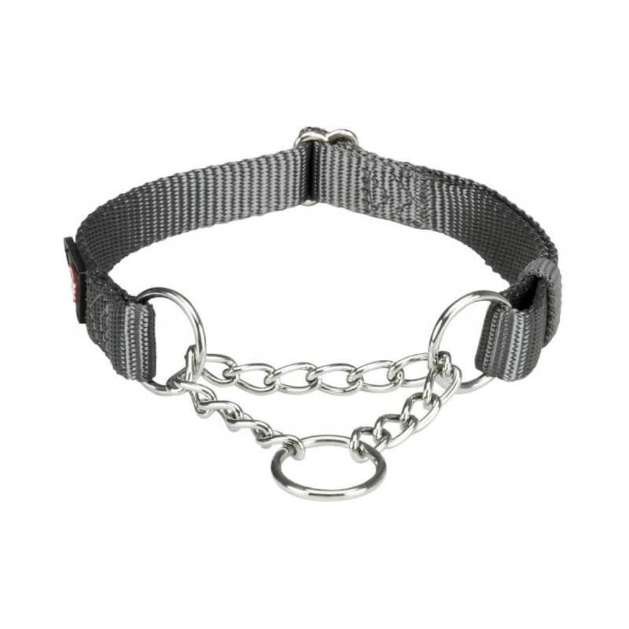 Trixie (Трикси) Premium Stop-the-pull Collar – Ошейник для собак с металлической цепочкой; S-M (Графитовый): цены и характеристики