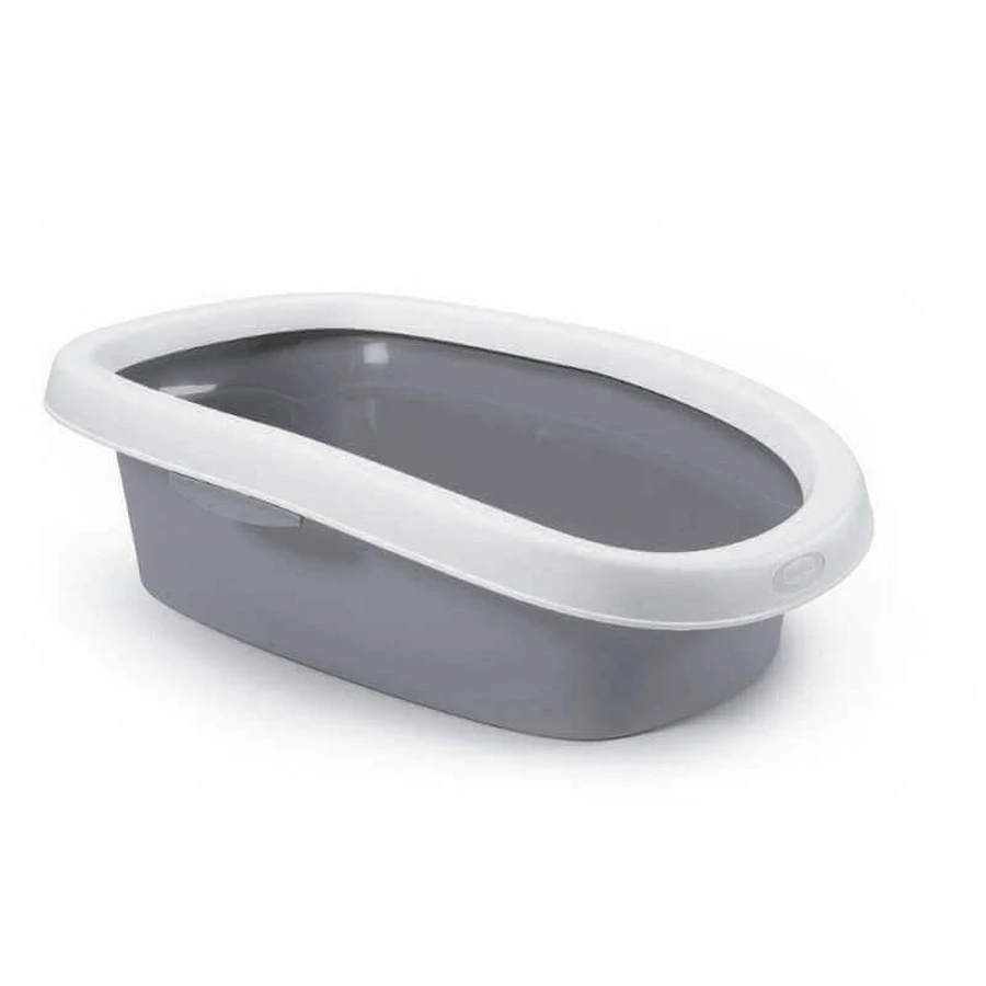 Stefanplast (Стефанпласт) Sprint 10 - Відкритий туалет для котів з гігієнічним обідком; 43х31x14 см (Сірий): ціни та характеристики