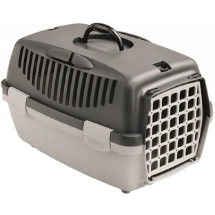 Stefanplast (Стефанпласт) Gulliver 1 with plastic door - Переноска Гулливер 1 с пластиковой дверью для животных весом до 5 кг; 48x32x31 см (Тёмно-серый / Серый)