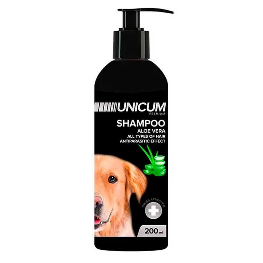 Unicum (Унікум) Premium All Types of Hair - Універсальний фітошампунь Алое вера з протипаразитарним ефектом для собак; 200 мл: ціни та характеристики
