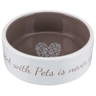 Trixie (Тріксі) Pet's Home – Миска керамічна з малюнком для собак та котів; 300 мл (Коричневий)