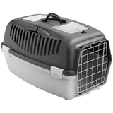 Stefanplast (Стефанпласт) Gulliver 3 with metal door - Переноска для животных весом до 10 кг с металлической дверью; 61х40х38 см (Тёмно-серый / Серый)