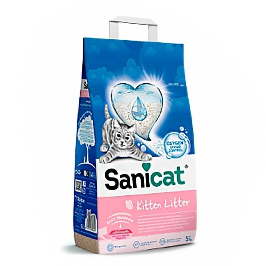 Sanicat (Санікет) Kitten Litter Easy Training Valerian - Тренувальний поглинальний наповнювач з ніжним ароматом валеріани для кошенят; 5 л: ціни та характеристики