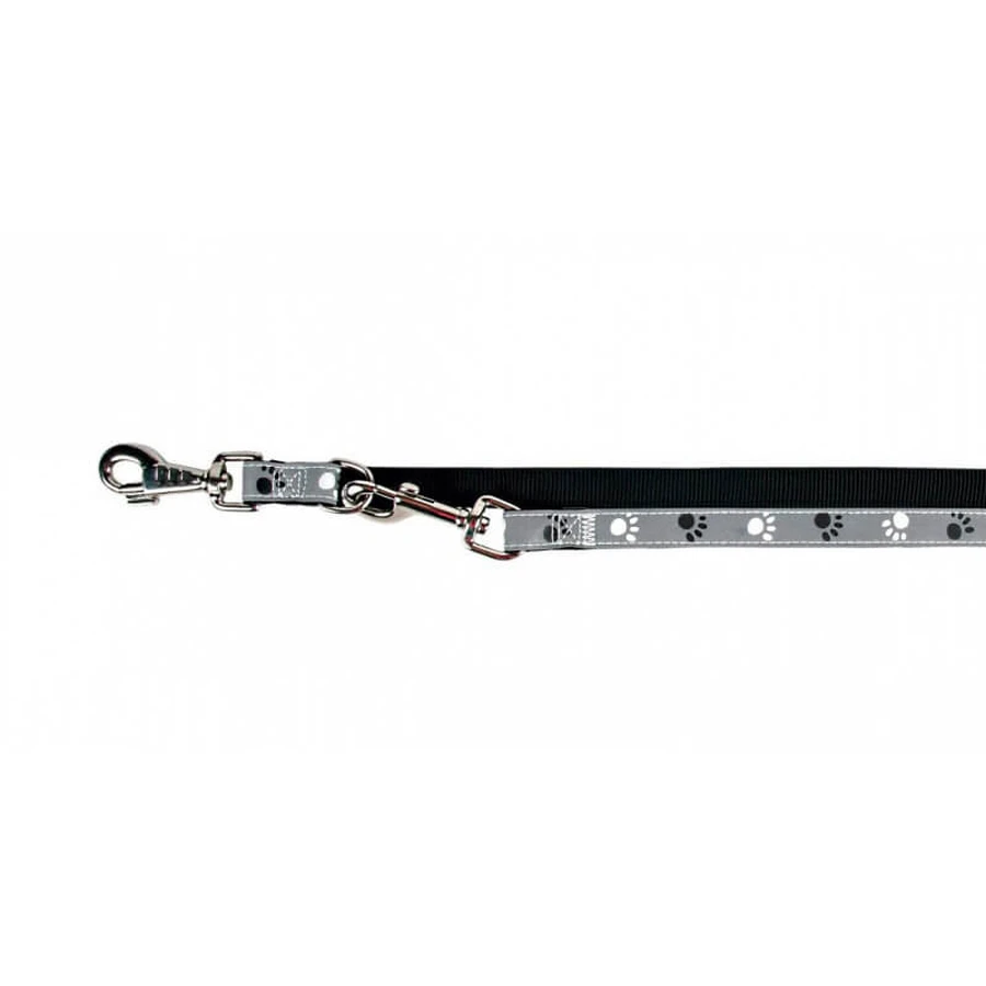 Trixie (Тріксі) Silver Reflect Adjustable Leash - Повідець-перестібка зі світло-відбиваючими елементами; 2,0х200 см (Сірий): ціни та характеристики
