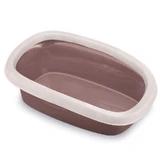 Stefanplast (Стефанпласт) Sprint 20 - Туалет для котов с высокими бортами; 58х39х17 см (Коричнево-розовый)