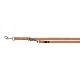 Trixie (Трикси) Premium Adjustable Leash 3 stage - Поводок-перестежка для собак c 3-мя этапами регулировки; 1,5х200 см (Карамельный)