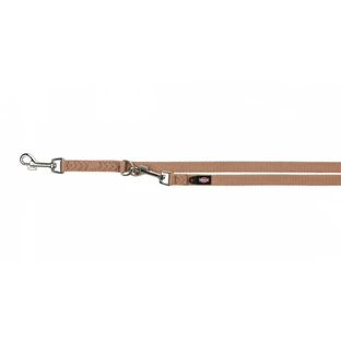 Trixie (Трикси) Premium Adjustable Leash 3 stage - Поводок-перестежка для собак c 3-мя этапами регулировки; 1,5х200 см (Карамельный)