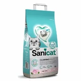 Sanicat (Санікет) Clumping White Cat Litter Rose Petal - Білий бентонітовий наповнювач, що утворює грудки, для котячого туалета з ароматом пелюсток троянди; 8 л / 6 кг