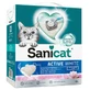 Sanicat (Санікет) Active White Lotus Cat Litter – Білий бентонітовий наповнювач, що утворює супергрудки, з ароматом лотосу для котячого туалету; 6 л / 5,25 кг