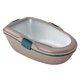 Stefanplast (Стефанпласт) Furba Chic - Туалет відкритий з високими бортами для котів; 69,5x47x26 см (Бежевий / Смарагдовий)