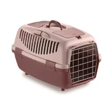 Stefanplast (Стефанпласт) Gulliver 2 with metal door - Переноска для тварин вагою до 8 кг з металевими дверима; 55x36x35 см (Ніжно-рожевий / Коричнево-рожевий)