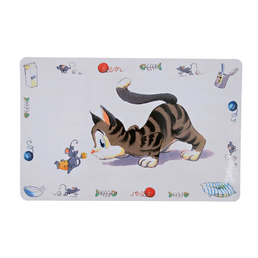 Trixie (Трикси) Place Mat - Коврик под миску для кошек с полосатым котом; 44х28 см: цены и характеристики