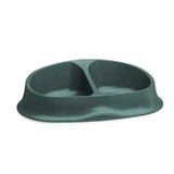 Stefanplast (Стефанпласт) Chic Double Bowl - Миска подвійна пластикова для собак та котів з протиковзким обідком; 2х250 мл (Смарагд)