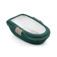 Stefanplast (Стефанпласт) Furba Chic - Туалет открытый с высокими бортами для котов; 59х39х22 см (Изумрудный / Бежевый)