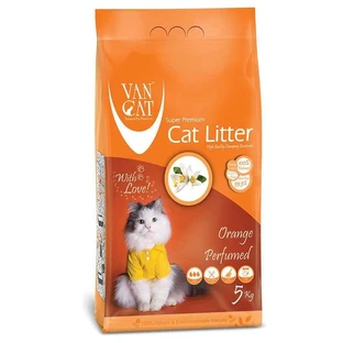 VanCat (ВанКет) Cat Litter Orange - Бентонітовий наповнювач для котячого туалету з ароматом апельсина; 5 кг