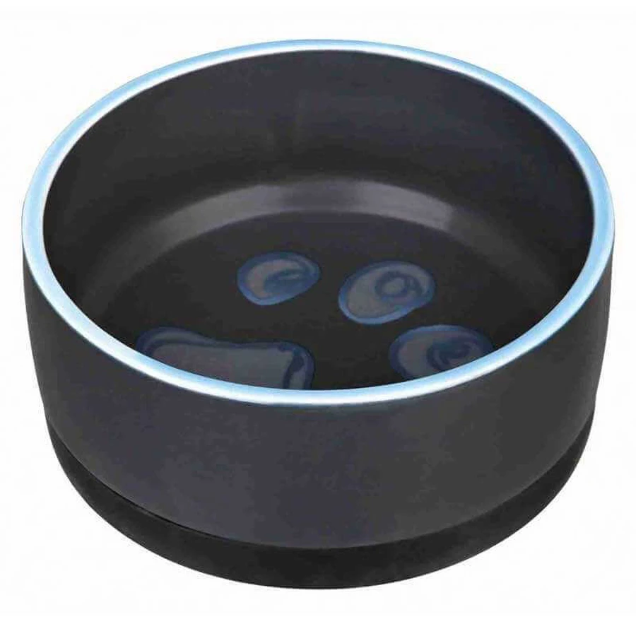 Trixie Jimmy Ceramic Bowl - Миска керамическая с рисунком лапки и прорезиненным основанием для собак и кошек; 400 мл: цены и характеристики
