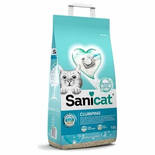 Sanicat (Саникет) Clumping Marseille Soap Cat Litter – Бентонитовый комкующийся наполнитель с ароматом марсельского мыла для кошачьего туалета; 16 л / 13,9 кг
