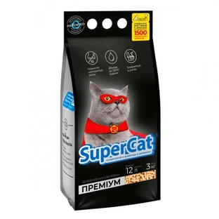 Super Cat (Супер Кет) Premium - Древесный наполнитель для кошачьих туалетов; 3 кг