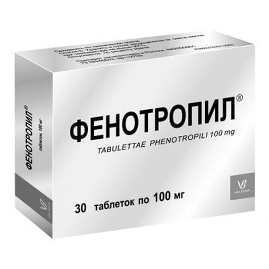 Фенотропил табл. 100 мг блістер №30: ціни та характеристики