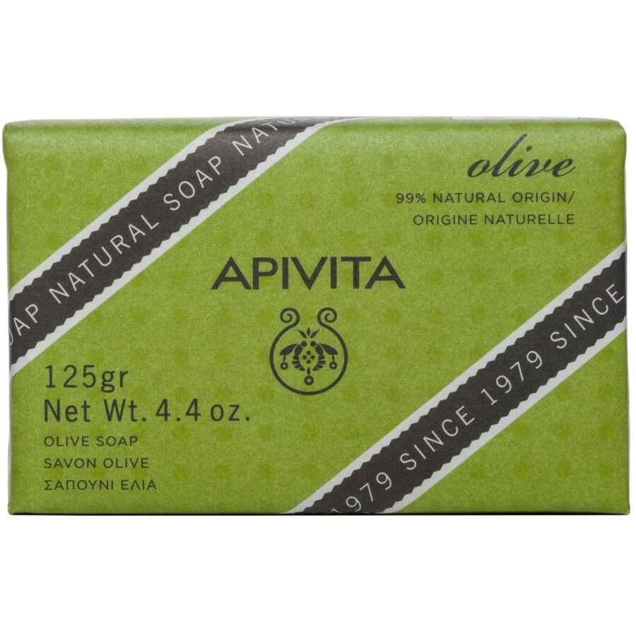 Тверде мило Apivita з оливою, 125 г: ціни та характеристики