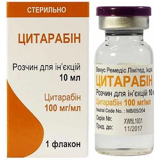 Цитарабін р-н д/ін. 100 мг/мл фл. 10 мл