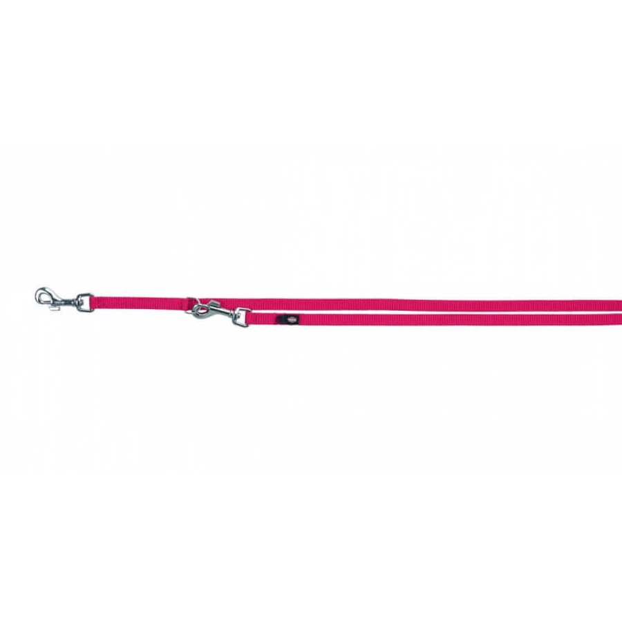 Trixie (Трикси) Premium Adjustable Leash 3 stage - Поводок-перестежка для собак c 3-мя этапами регулировки; 1,5х200 см (Фуксия): цены и характеристики