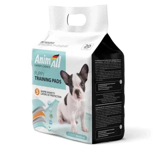 AnimAll (ЕнімАл) Puppy Training Pads - Пелюшки тренувальні для цуценят і собак; 60х60 см / 20 шт.