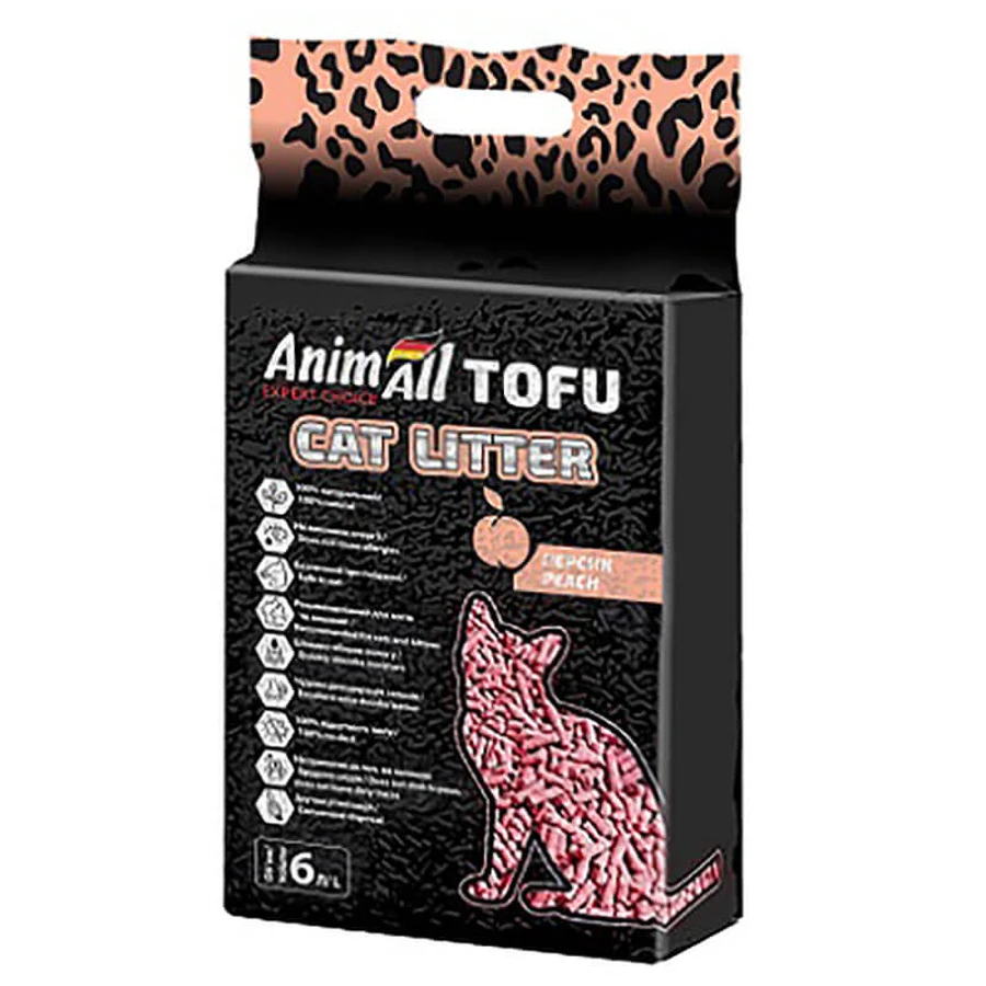 AnimAll (ЕнімАлл) Tofu - Наповнювач соєвий для котячого туалету; 6 л (Peach): ціни та характеристики