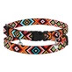Bronzedog (Бронздог) Cat Urban Ethnic Hutsul Orange - Ошейник Гуцульский с пластиковой пряжкой и колокольчиком для котов и собак миниатюрных пород; 1,0х18-28 см (Оранжевый)