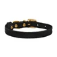 Bronzedog (Бронздог) Dog Collar Classic - Нашийник для собак шкіряний з литою латунною фурнітурою; 1,2х18-23 см (Чорний)