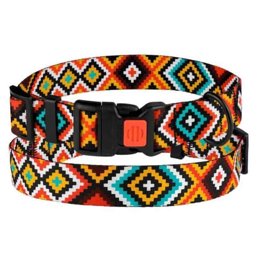 Bronzedog (Бронздог) Dog Urban Ethnic Hutsul Orange - Нашийник Гуцульський із пластиковою пряжкою для собак різних порід; 1,6х25-33 см (Помаранчевий): ціни та характеристики