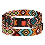 Bronzedog (Бронздог) Dog Urban Ethnic Hutsul Orange - Нашийник Гуцульський із пластиковою пряжкою для собак різних порід; 2,0х30-40 см (Помаранчевий)