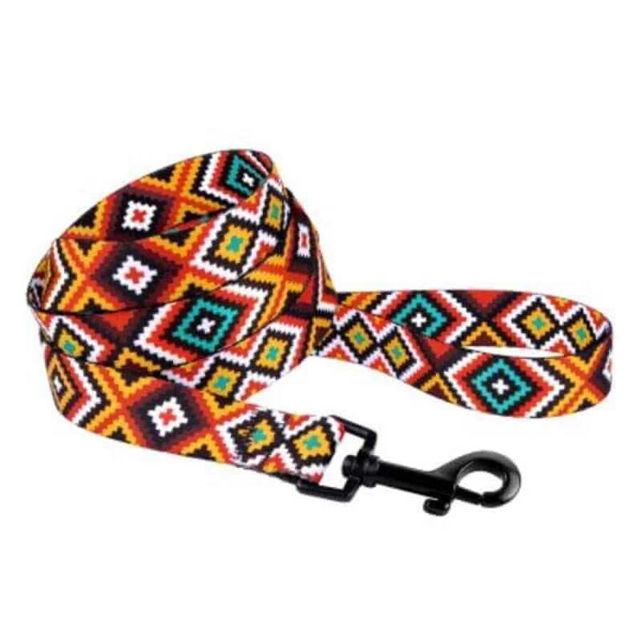 Bronzedog (Бронздог) Dog Urban Ethnic Hutsul Orange - Повідець Гуцульський нейлоновий для собак різних порід та котів; 2,5х152 см (Помаранчевий): ціни та характеристики
