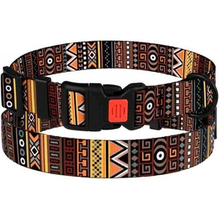 Bronzedog (Бронздог) Dog Urban Ethnic Orange - Нашийник із пластиковою пряжкою для собак різних порід; 2,5х43-66 см (Помаранчевий)