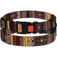 Bronzedog (Бронздог) Dog Urban Ethnic Orange - Нашийник із пластиковою пряжкою для собак різних порід; 2,5х43-66 см (Помаранчевий)