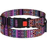 Bronzedog (Бронздог) Dog Urban Ethnic Purple - Нашийник із пластиковою пряжкою для собак різних порід; 1,6х25-33 см (Фіолетовий)