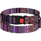 Bronzedog (Бронздог) Dog Urban Ethnic Purple - Ошейник с пластиковой пряжкой для собак различных пород; 2,5х43-66 см (Фиолетовый)