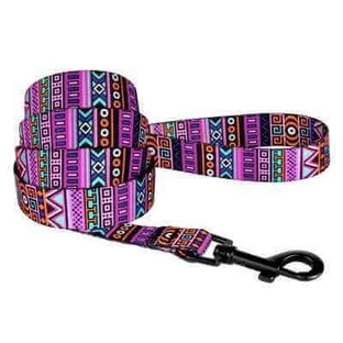 Bronzedog (Бронздог) Dog Urban Ethnic Purple - Повідець нейлоновий для собак різних порід та котів; 2,5х152 см (Фіолетовий)
