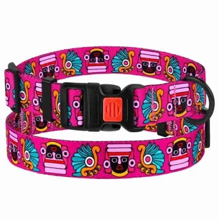 Bronzedog (Бронздог) Dog Urban Mask Pink - Нашийник із пластиковою пряжкою для собак різних порід; 2,0х30-40 см (Рожевий)