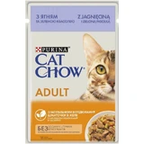 Cat Chow (Кет Чау) Adult Cat - Вологий корм з ягням і зеленою квасолею для взрослых котов (шматочки в желе); 85 г