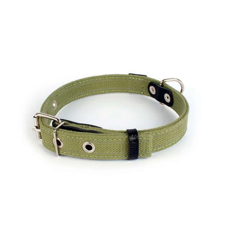 Collar (Коллар) - Нашийник брезентовий, подвійний зі світловідбиваючою ниткою; 2,5х41-53 см: ціни та характеристики