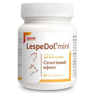 Dolfos (Дольфос) LespeDol mini - Таблетки для котів і собак дрібних порід із захворюваннями сечостатевої системи і нирок; mini 60 шт./уп.