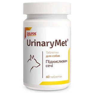 Dolfos (Дольфос) UrinaryMet - Таблетки УринариМет для кошек и собак с проблемами мочеполовой системы; 60 шт./уп.