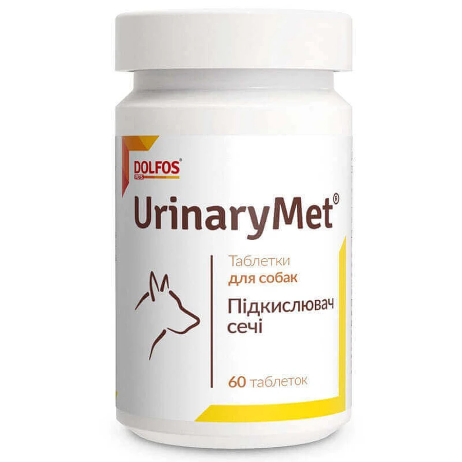 Dolfos (Дольфос) UrinaryMet - Таблетки УринариМет для кошек и собак с проблемами мочеполовой системы; 60 шт./уп.: цены и характеристики