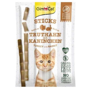 GimСat (ДжимКет) Sticks - Смаколик з індичкою та кроликом для котів; 20 г