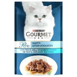 Gourmet (Гурме) Perle Duo - Вологий корм з океанічною рибою та тунцем для котів (шматочки в підливі); 85 г