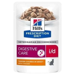Hill’s Prescription Diet i/d Digestive Care Chicken - Вологий корм з куркою для кішок, що сприяє підтримці здоров'я ШКТ; 85 г