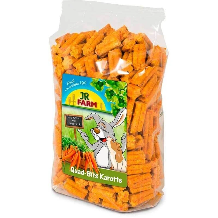 JR Farm (Джиер Фарм) Carrot Quad-Bits - Закуска з моркви для стирання зубів у гризунів; 300 г: ціни та характеристики