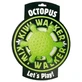 Kiwi Walker (Киви Вокер) Octopus - Игрушка для собак в форме осьминога; MINI (Зеленый)