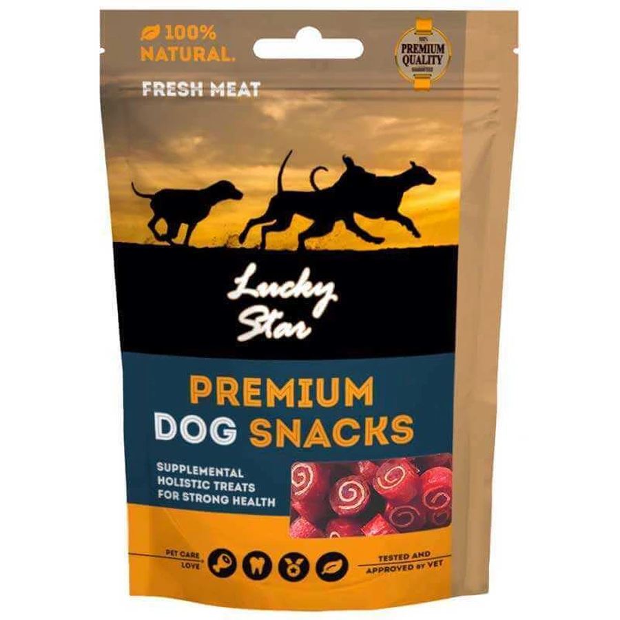 Lucky Star Premium Dog Snacks - Лакомство Мини-роллы с мягким мясом утки и трески для собак; 85 г: цены и характеристики